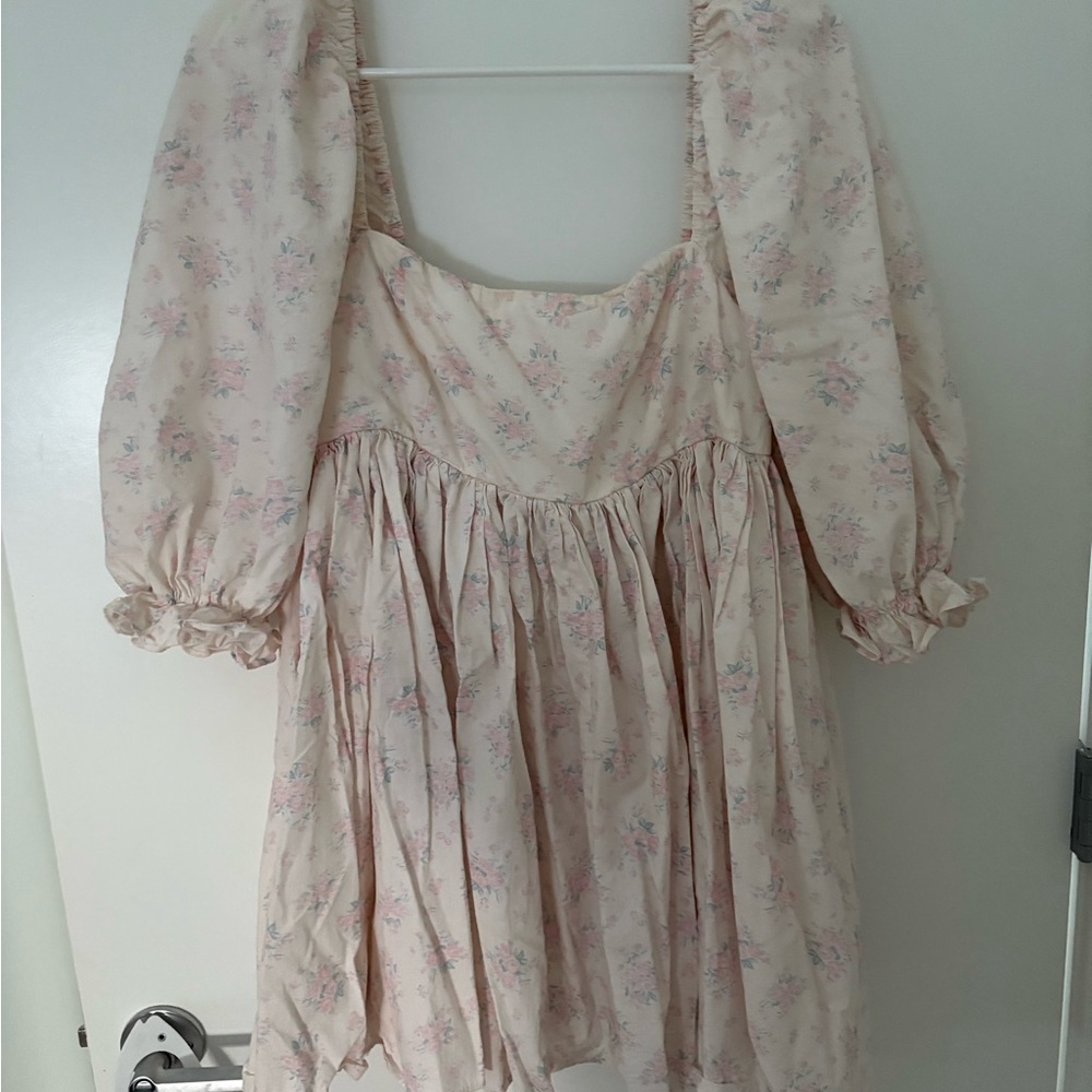 Floral Cream Mabe Babydoll Dress